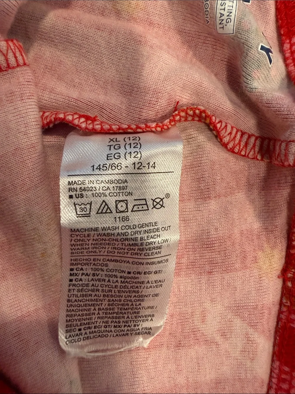 Old Navy Red & Pink Gingerbread 'Oh Snap!' Kids Holiday Pajama Set